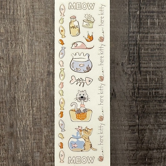 💞 New Meow Kitty Cat Scrapbook Craft Stickers - Picture 1 of 2
